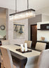 Burnaby Rectangular Pendant/Semi Flush 11 Light Brown Oxide